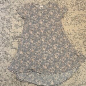 LuLaRoe Blue and Pink Floral Carly Dress Size Small